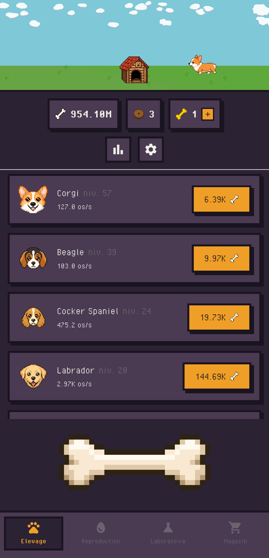 Image jeu Idle Dog Tycoon, section élevage